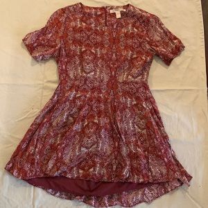 Contemporary red pattern dress